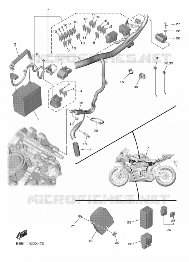 ELECTRISCH 1 Yamaha MOTO 700 2023 R7  YZFR7AP / YZF690