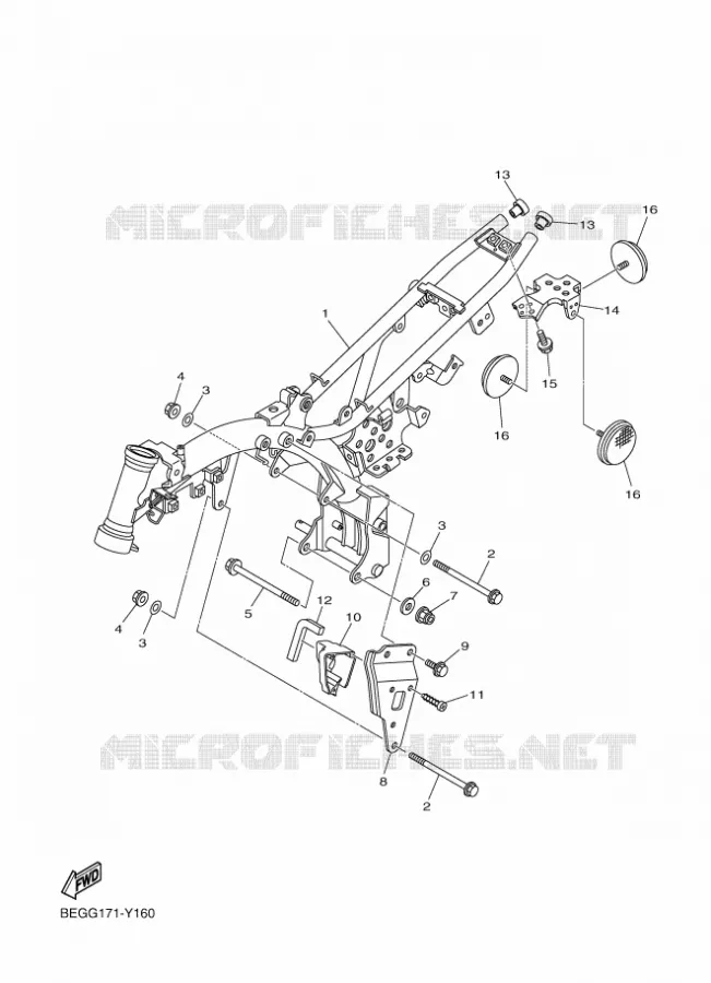 FRAME Yamaha MOTO 50 2023 TTR  TT-R50EP