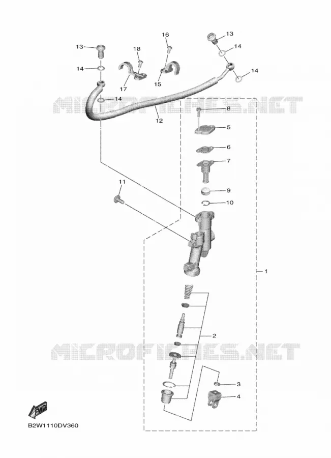 REMPOMP ACHTER Yamaha MOTO 450 2023 YZF  YZ450FXP