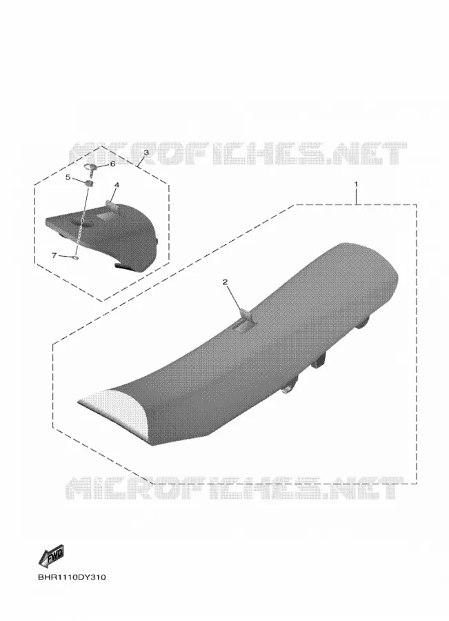 SELLE Yamaha MOTO 450 2023 YZF  YZ450FP