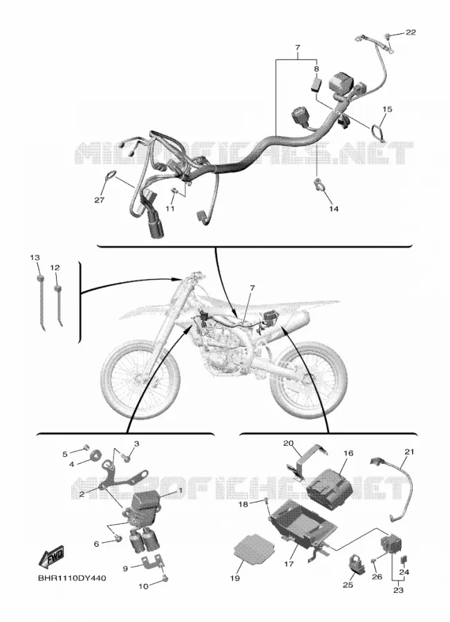 ELECTRISCH 2 Yamaha MOTO 450 2023 YZF  YZ450FP