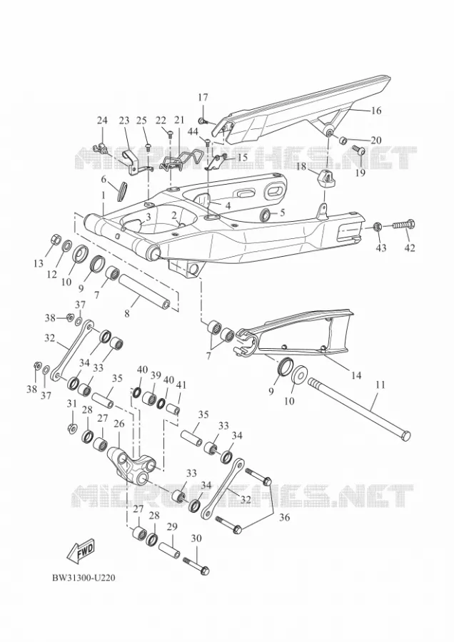 ACHTERBRUG Yamaha MOTO 700 2023 TENERE  XTZ07AP / XTZ690
