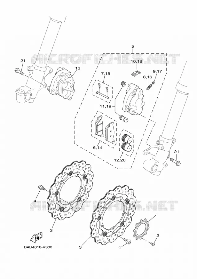 REMKLAUW VOOR Yamaha MOTO 700 2023 TENERE  XTZ07AP / XTZ690