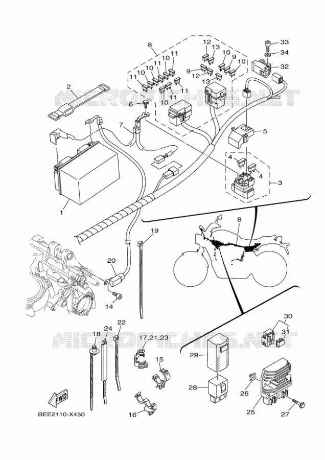 ELECTRISCH 1 Yamaha MOTO 700 2023 XSR  XSR700AP / MTM690