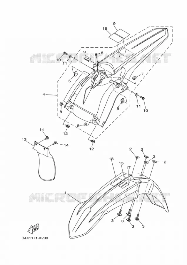 SPATBORD Yamaha MOTO 125 2023 YZ  YZ125XP