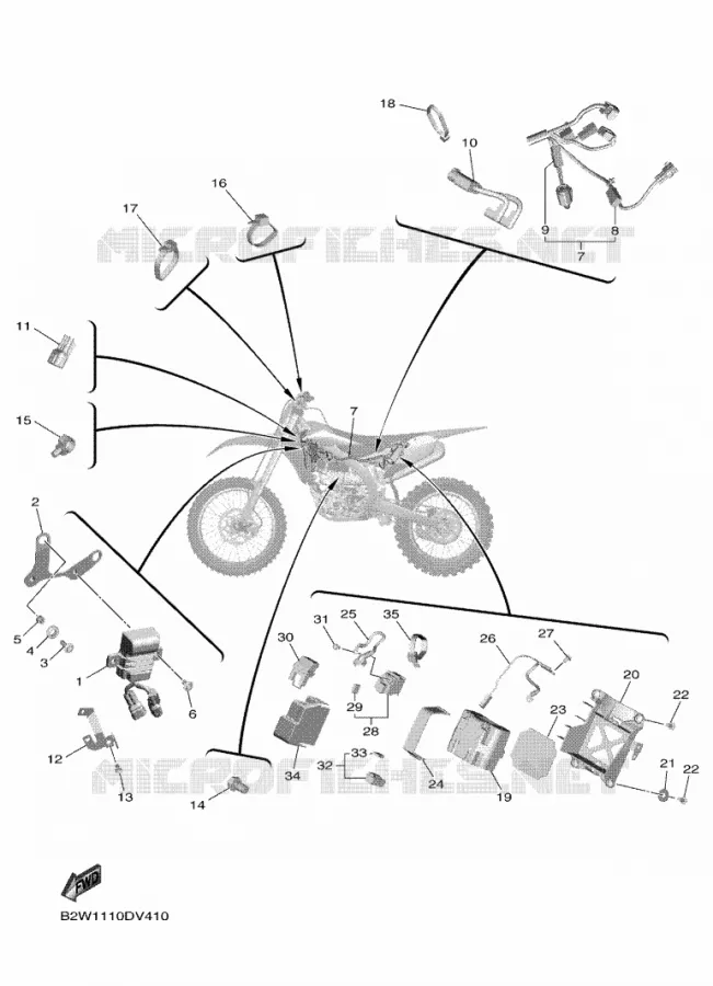 ELECTRISCH 2 Yamaha MOTO 450 2022 YZF  YZ450FN