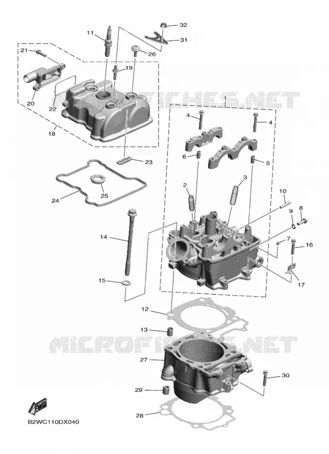 CILINDER Yamaha MOTO 450 2022 YZF  YZ450FN