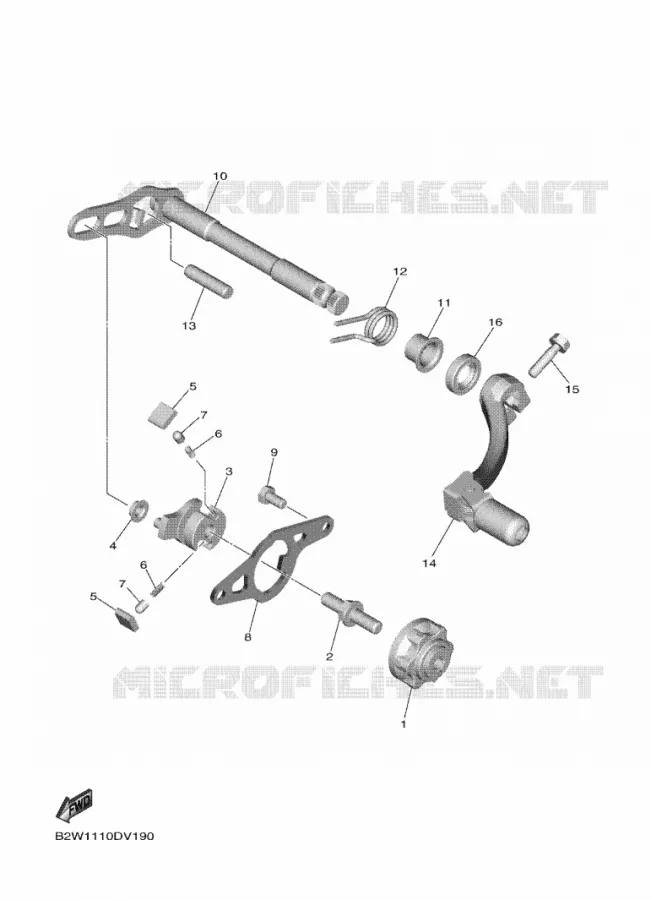 SCHAKEL STANG / PEDAAL Yamaha MOTO 450 2022 WRF  WR450FN