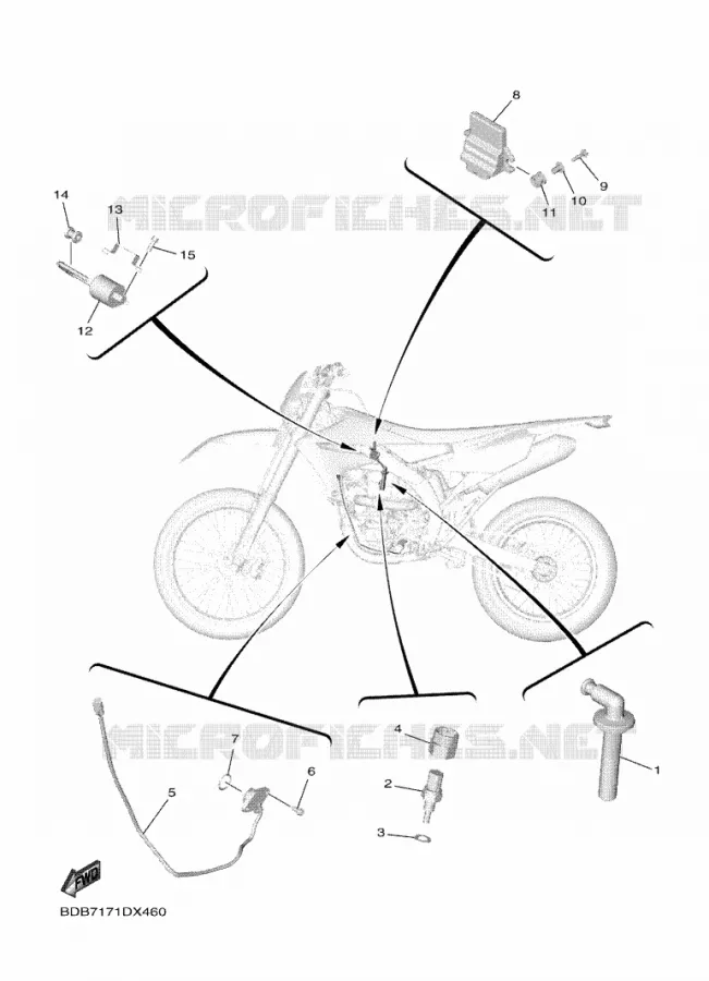 ELECTRISCH 1 Yamaha MOTO 450 2022 WRF  WR450FN