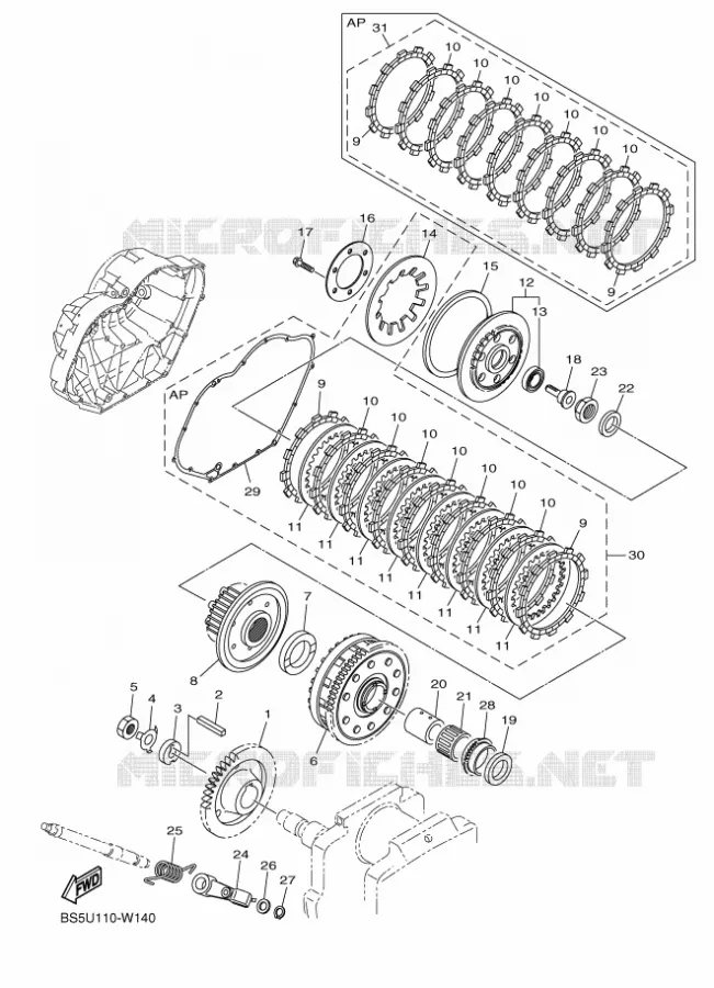 STARTMOTOR KOPPELINGS Yamaha MOTO 950 2022 BOLT  XVS950CUD