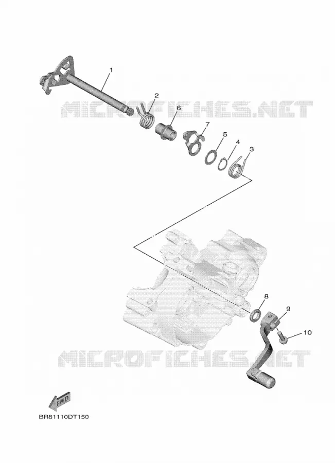 SCHAKEL STANG / PEDAAL Yamaha MOTO 65 2022 YZ  YZ65N