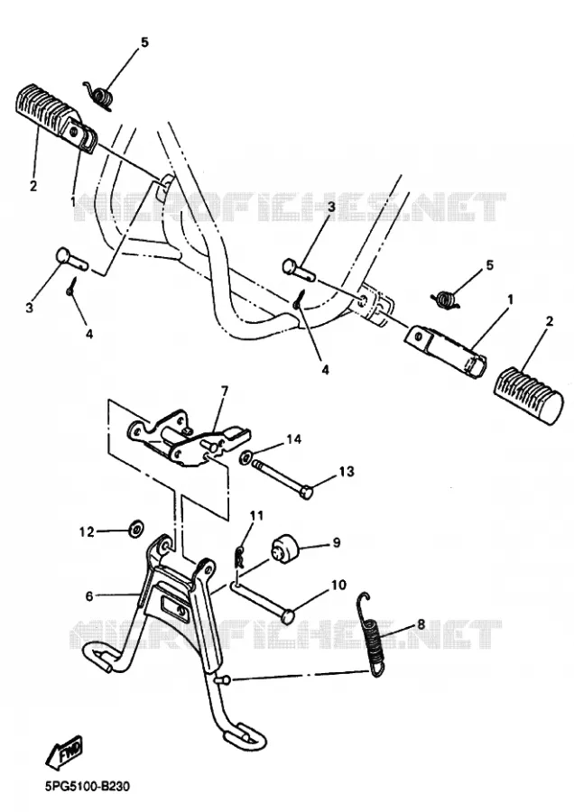 STANDAARD / VOETSTEUN Yamaha MOTO 50 2021 PW  PW50ML