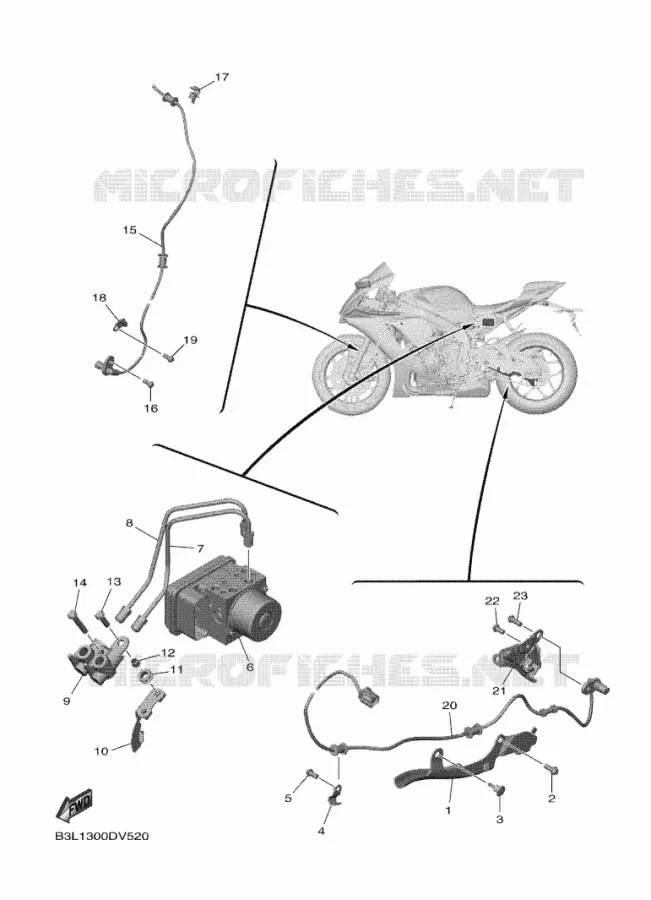 ELECTRISCH 3 Yamaha MOTO 1000 2021 R1  YZF1000