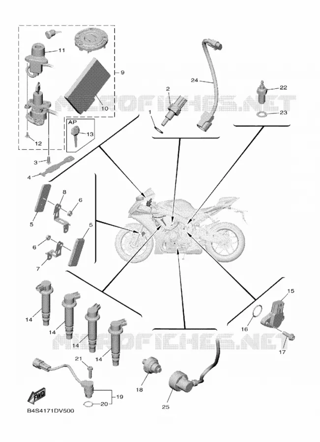 ELECTRISCH 1 Yamaha MOTO 1000 2021 R1  YZF1000