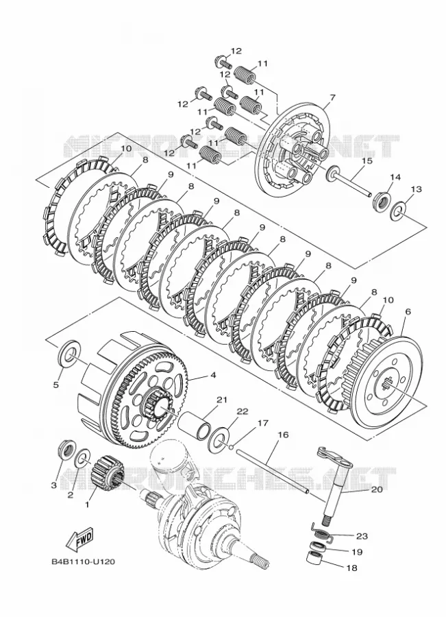 STARTMOTOR KOPPELINGS Yamaha MOTO 85 2021 YZ  YZ85ML