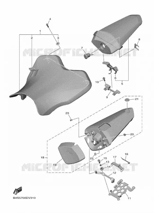 SELLE Yamaha MOTO 1000 2021 R1M  YZFR1MAML / YZF1000D