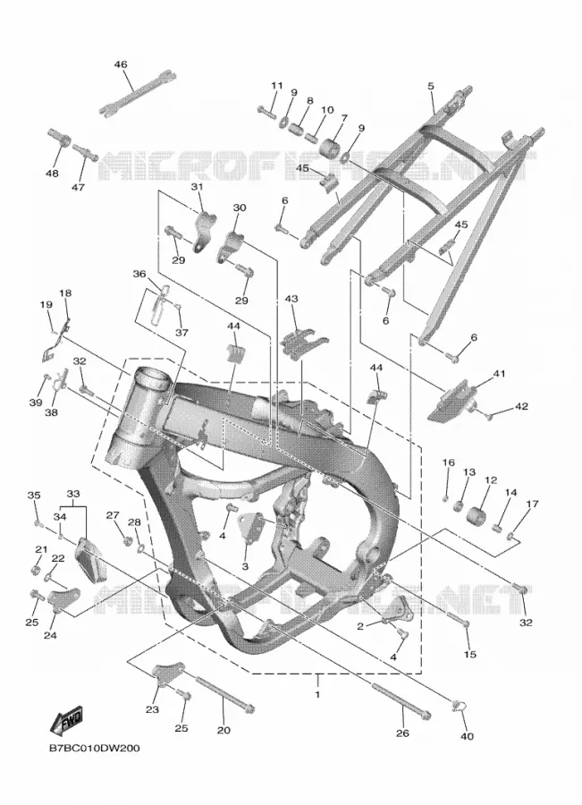 FRAME Yamaha MOTO 250 2021 YZF  YZ250FML