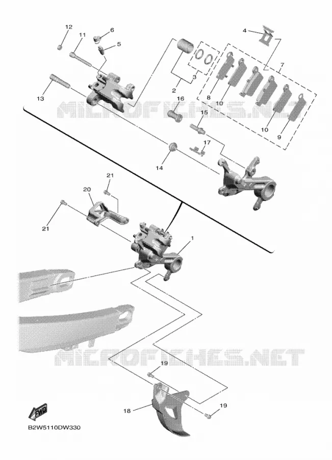 REMKLAUW ACHTER Yamaha MOTO 250 2021 YZF  YZ250FMX