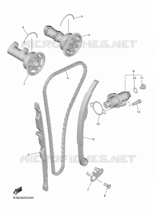 NOKKENAS / KETTING Yamaha MOTO 250 2021 YZF  YZ250FMX