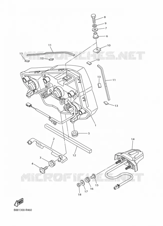 ACHTERLICHT Yamaha MOTO 1300 2021 FJR  FJR13AESMG / FJR1300-AE