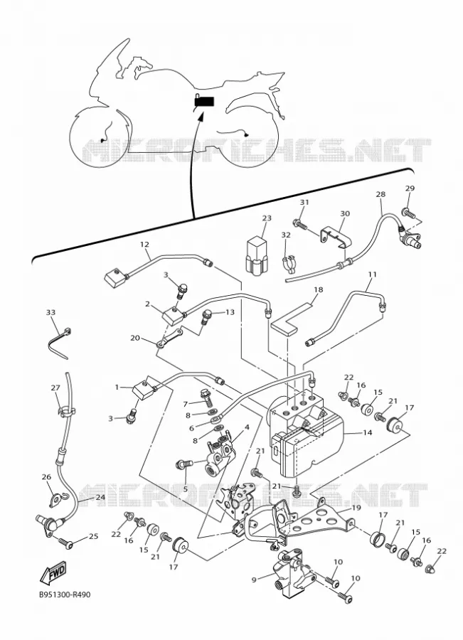 ELECTRISCH 3 Yamaha MOTO 1300 2021 FJR  FJR13AESMG / FJR1300-AE
