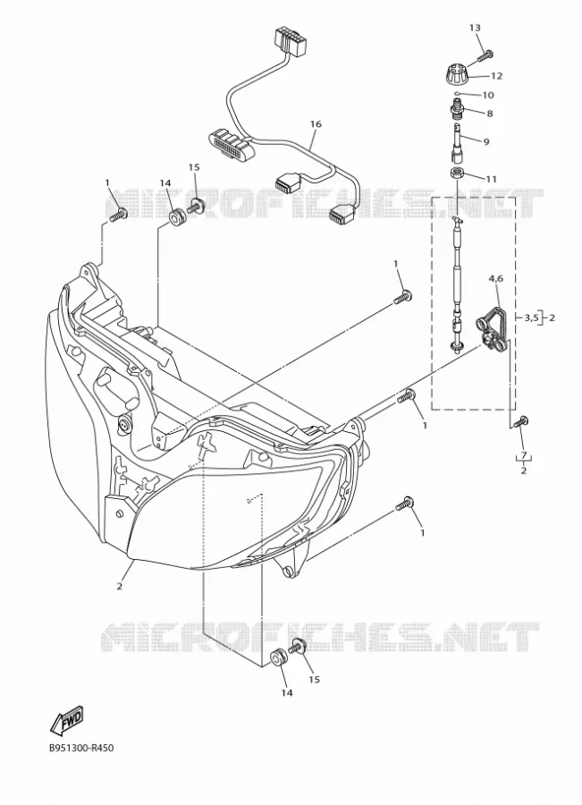 KOPLAMP Yamaha MOTO 1300 2021 FJR  FJR13AESMG / FJR1300-AE