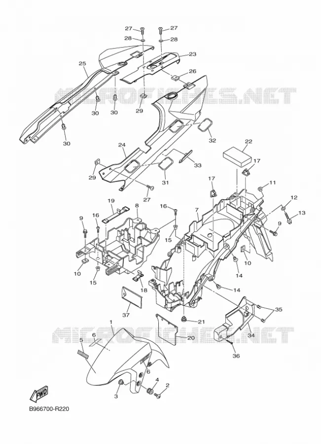 SPATBORD Yamaha MOTO 1300 2021 FJR  FJR13AESMG / FJR1300-AE