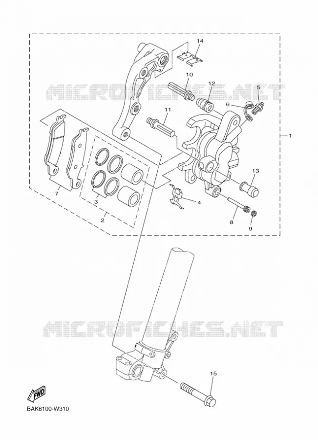 REMKLAUW VOOR Yamaha MOTO 250 2021 WRF  WR250FML