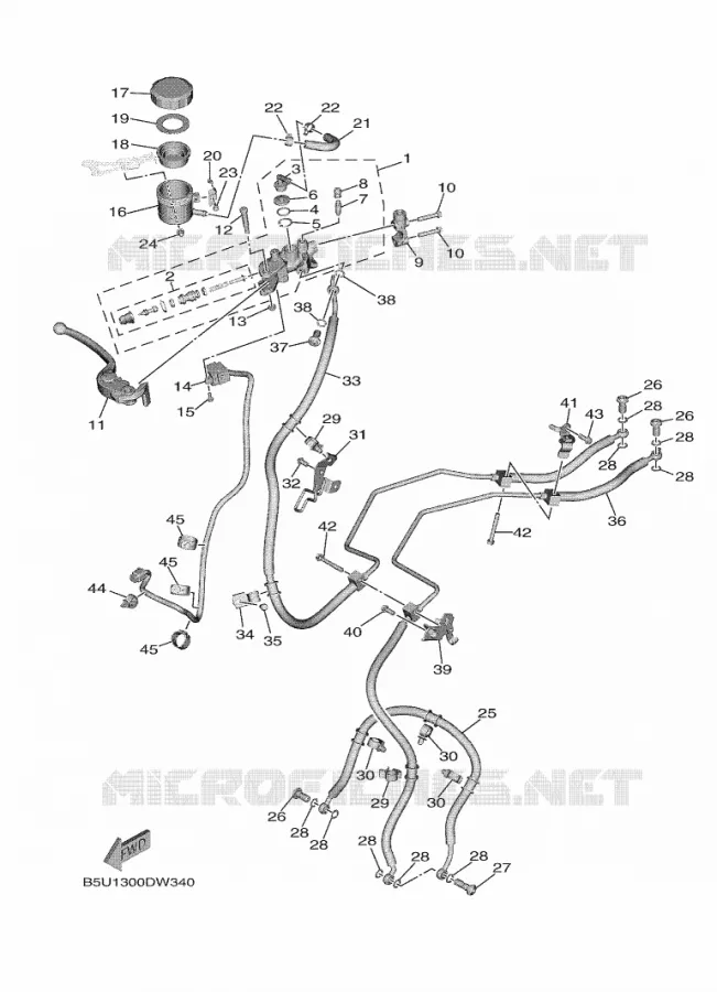 REMPOMP VOOR Yamaha MOTO 900 2021 TRACER  MTT890D