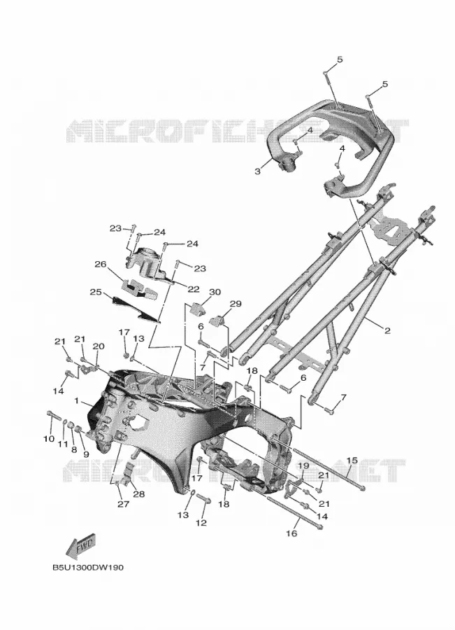 FRAME Yamaha MOTO 900 2021 TRACER  MTT890D