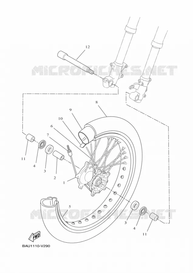 VOORWIEL Yamaha MOTO 700 2021 TENERE  XTZ07AM / XTZ690