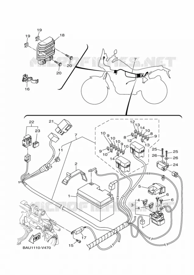 ELECTRISCH 1 Yamaha MOTO 700 2021 TENERE  XTZ07AM / XTZ690