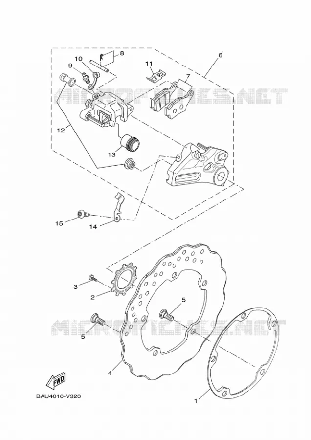 REMKLAUW ACHTER Yamaha MOTO 700 2021 TENERE  XTZ07AM / XTZ690