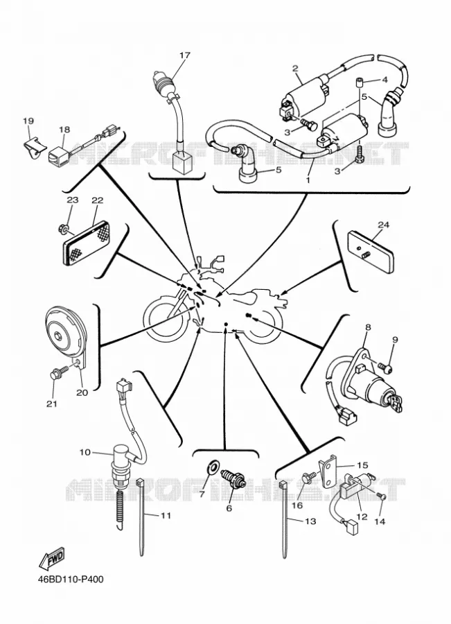 ELECTRISCH 2 Yamaha MOTO 250 2021 V-STAR  XV250MB