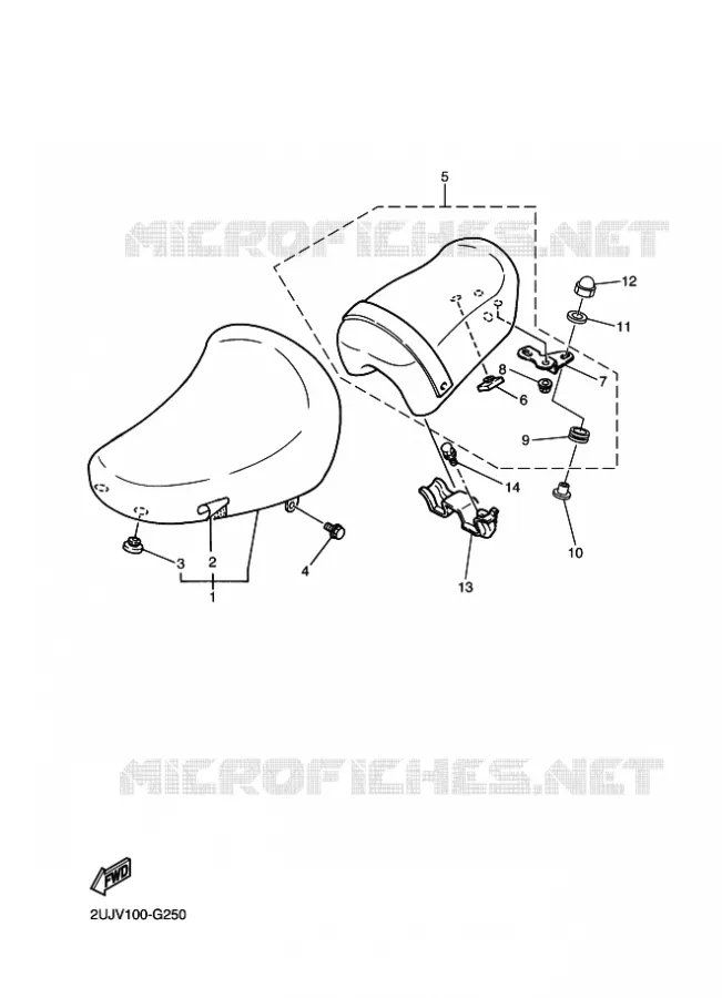 SELLE Yamaha MOTO 250 2021 V-STAR  XV250MB