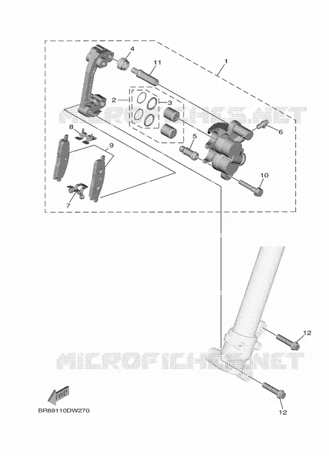 REMKLAUW VOOR Yamaha MOTO 65 2021 YZ  YZ65ML