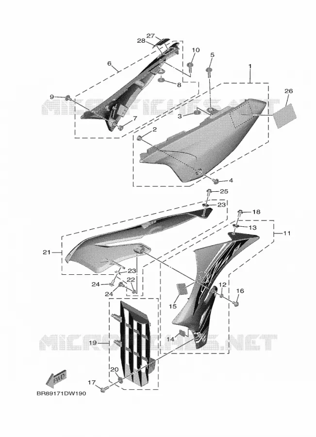 ZIJKUIPDEEL Yamaha MOTO 65 2021 YZ  YZ65ML