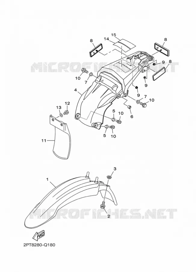 SPATBORD Yamaha MOTO 125 2021 TTR  TTR125LEML / TT-R125LWE