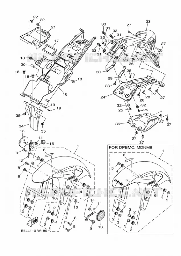 SPATBORD Yamaha MOTO 300 2021 R3  YZF320-A