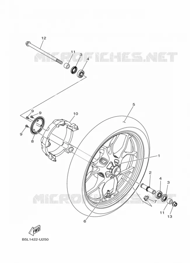 VOORWIEL Yamaha MOTO 300 2021 R3  YZF320-A