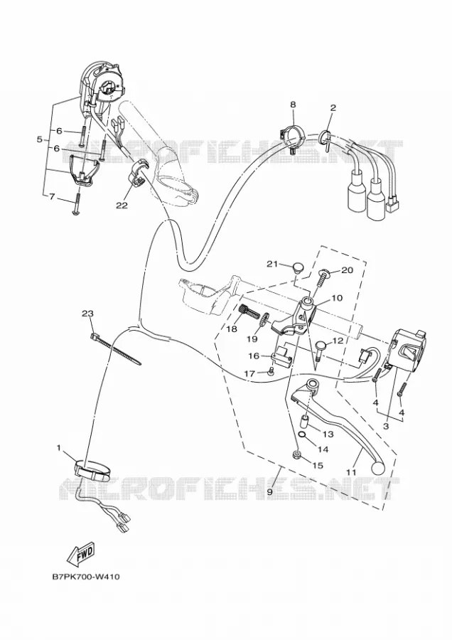 STUURSCHAKELAAR / HEVEL Yamaha MOTO 300 2021 R3  YZF320-A