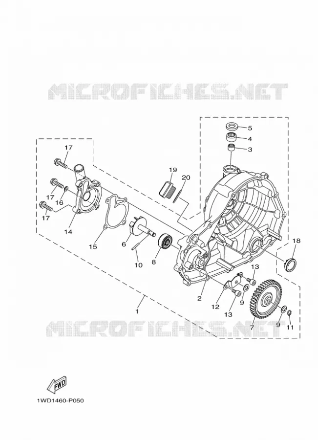 WATERPOMP / SLANGEN Yamaha MOTO 300 2021 R3  YZF320-A