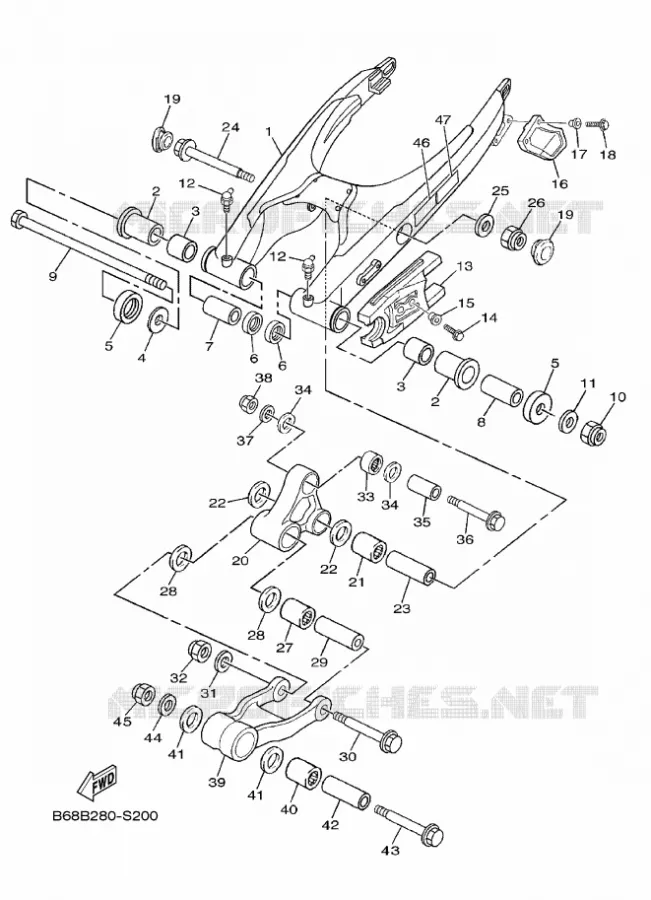 ACHTERBRUG Yamaha MOTO 230 2021 TTR  TTR230ML