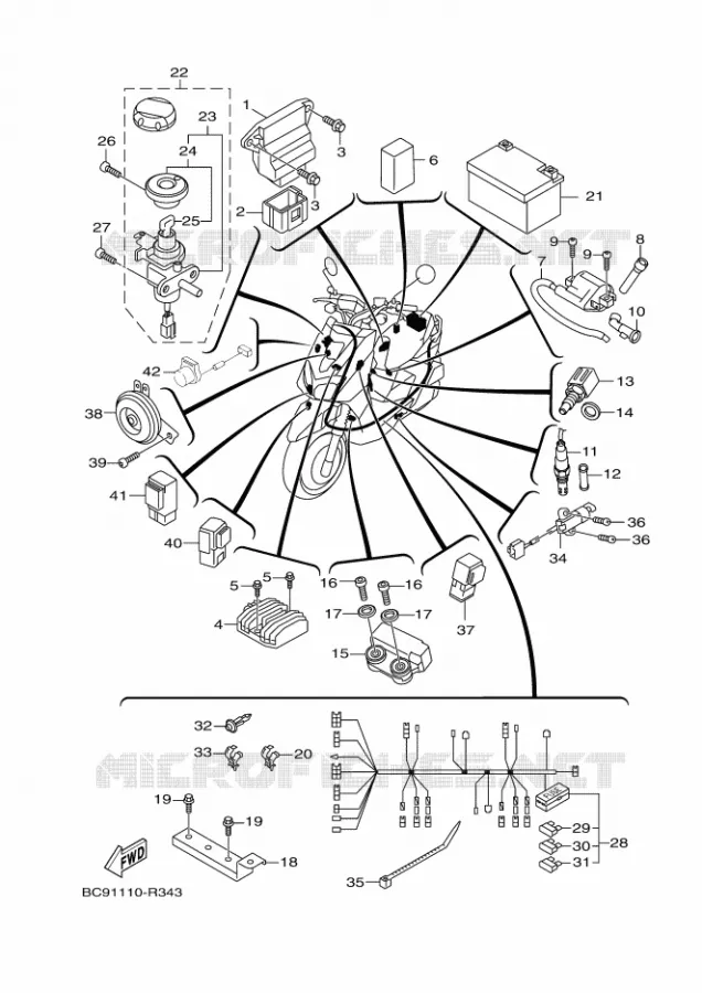 ELECTRISCH 1 Yamaha MOTO 125 2021 BWS  YW125MB/L