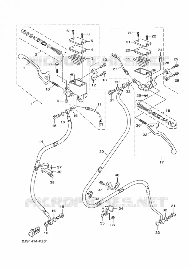 REMPOMP VOOR Yamaha MOTO 125 2021 BWS  YW125MB/L