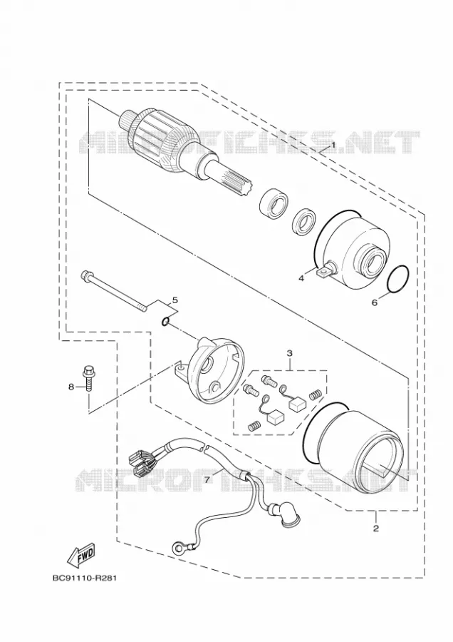 STARTMOTOR Yamaha MOTO 125 2021 BWS  YW125MB/L