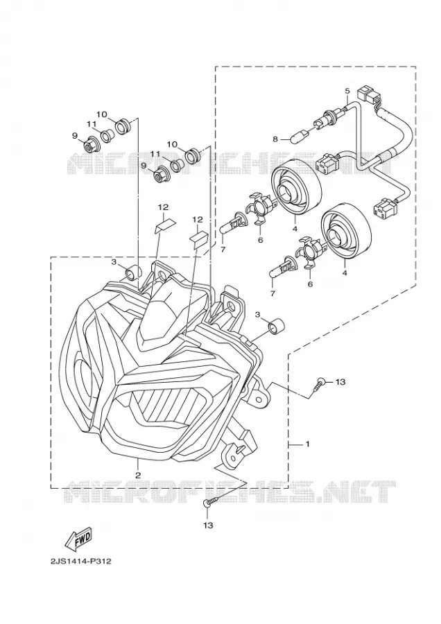 KOPLAMP Yamaha MOTO 125 2021 BWS  YW125MB/L