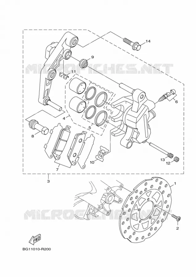 REMKLAUW VOOR Yamaha MOTO 125 2021 BWS  YW125MB/L