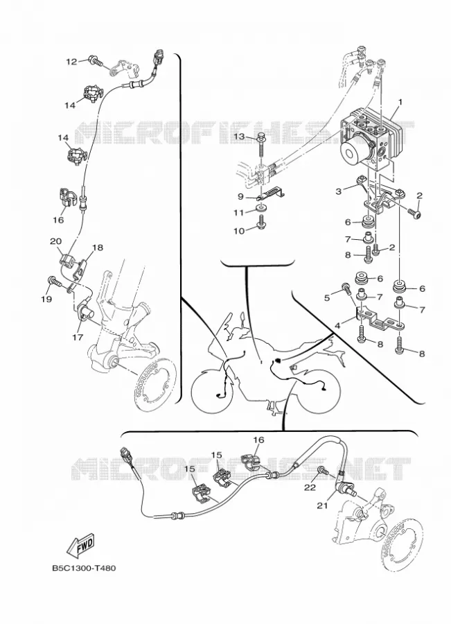 ELECTRISCH 3 Yamaha MOTO 900 2020 TRACER  MTT850D