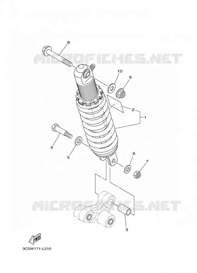 ACHTER SCHOKBREKER Yamaha MOTO 250 2020 XT  XT250L2